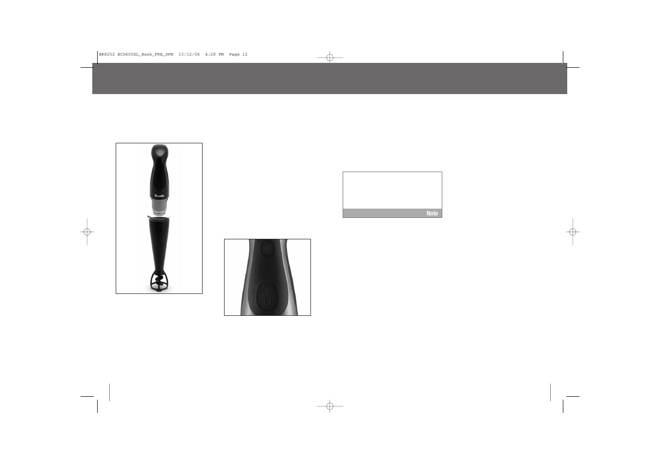 Cordless hand blender (smoothie attachment), Cordless hand blender (chopper bowl attachment) | Breville BCS600XL User Manual | Page 7 / 44