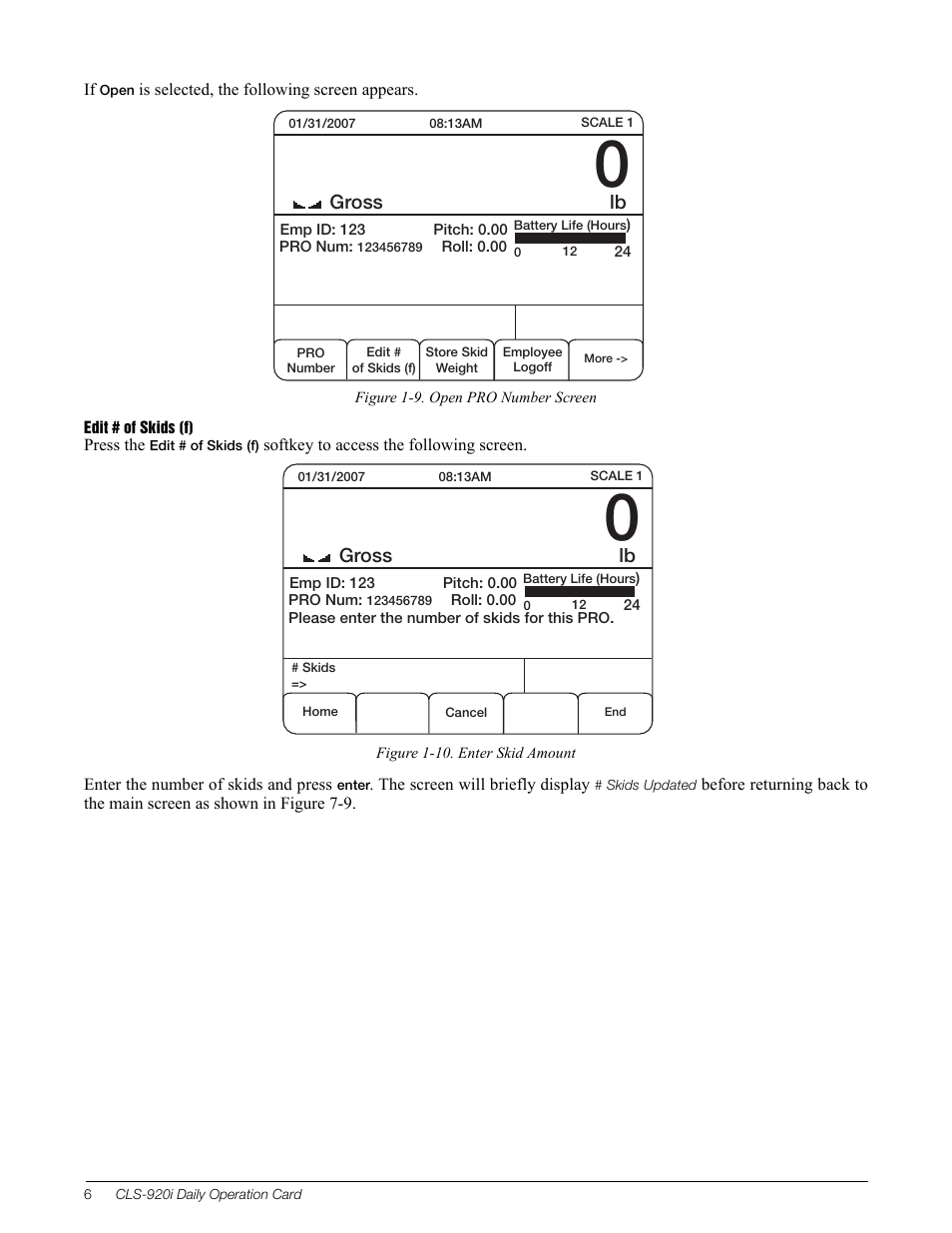 Rice Lake CLS-920i Cargo Lift Scale Daily Operator Card User Manual | Page 6 / 7