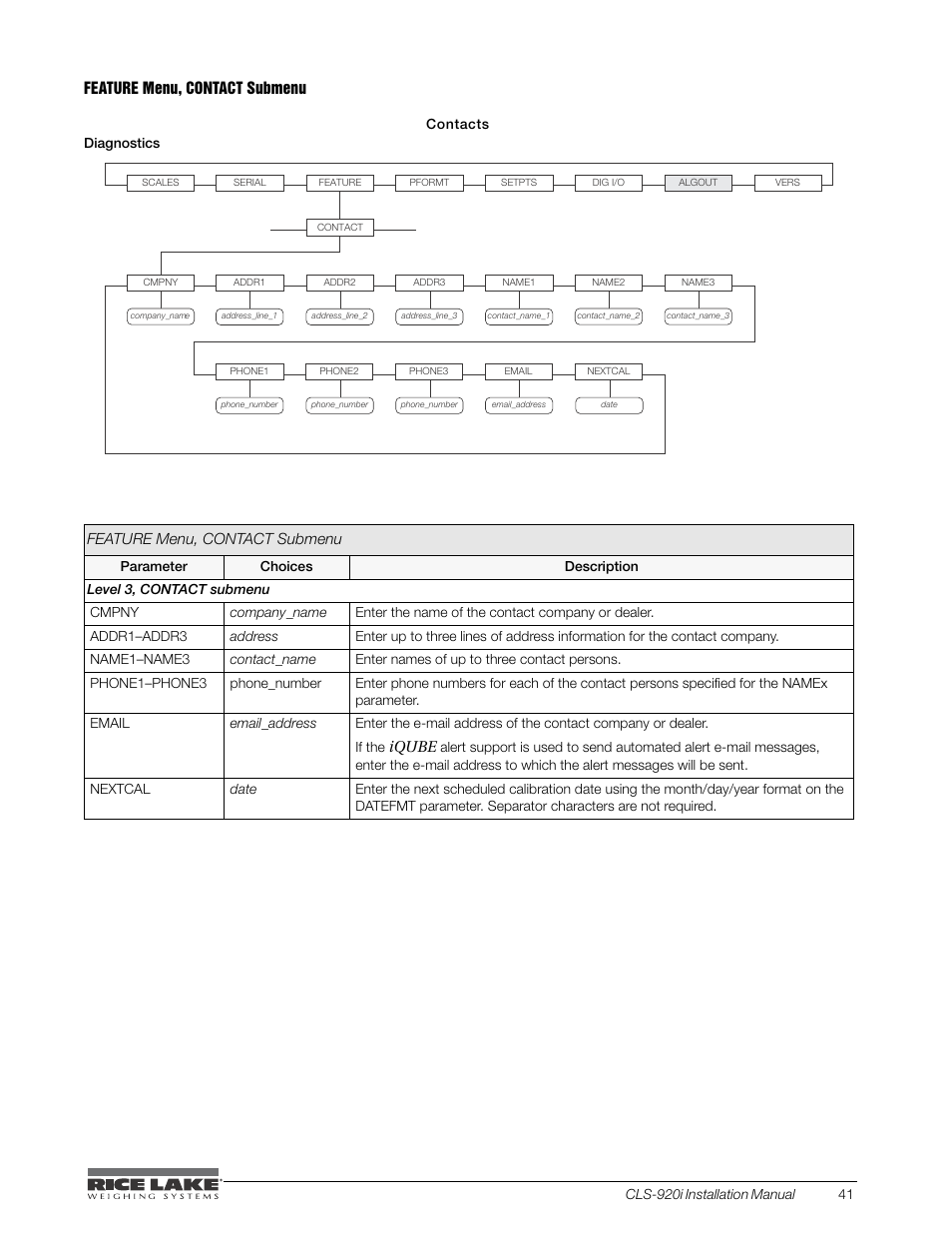 Softkey on the version menu in setup mode or the | Rice Lake CLS-920i Cargo Lift Scale Installation Manual User Manual | Page 45 / 98