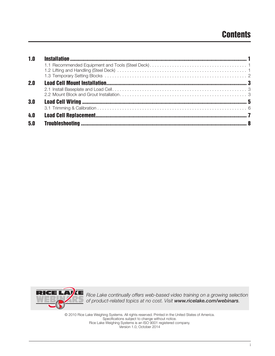 Rice Lake Coil Scale RoughDeck CS User Manual | Page 3 / 15