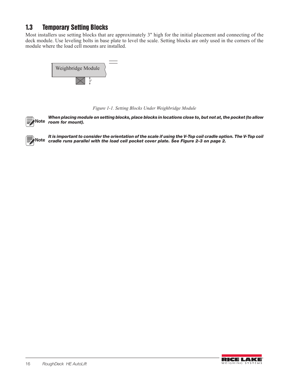 3 temporary setting blocks | Rice Lake Coil Scale RoughDeck CS User Manual | Page 6 / 15