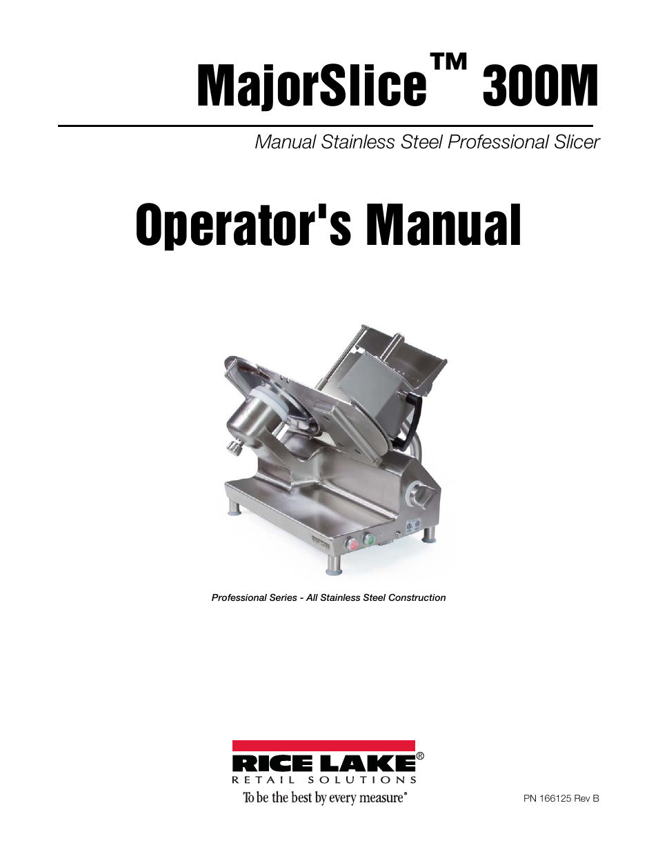 Rice Lake Retail Scales - MajorSlice 300M User Manual | 30 pages