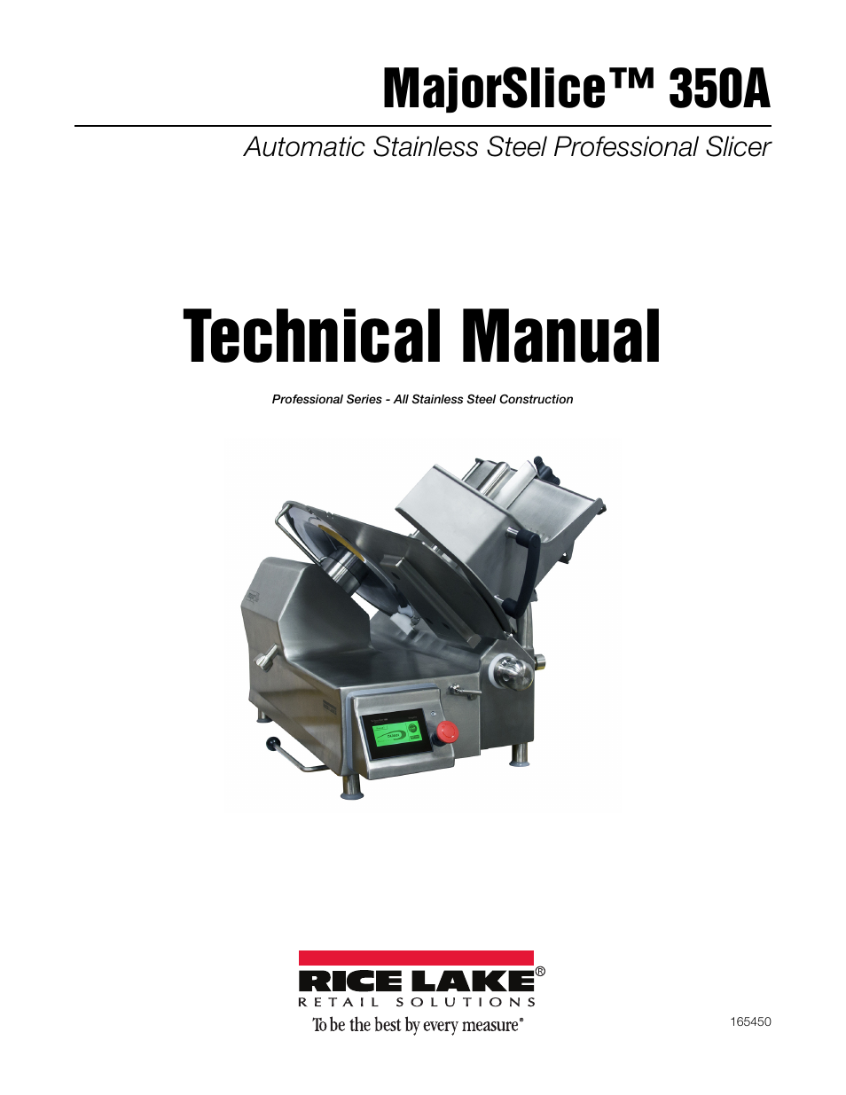 Rice Lake Retail Scales - MajorSlice 350A User Manual | 37 pages