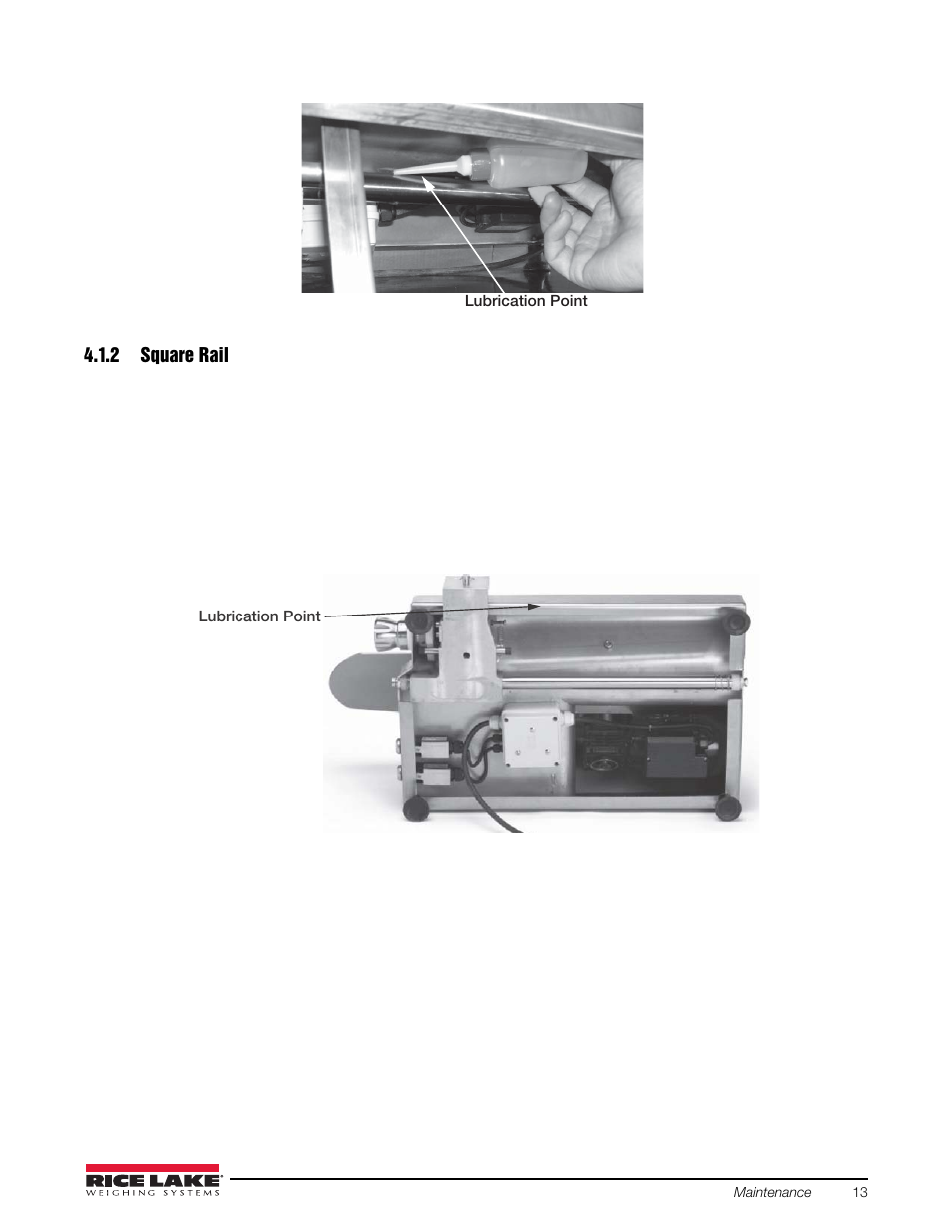 2 square rail | Rice Lake Retail Scales - MajorSlice 350M User Manual | Page 17 / 32