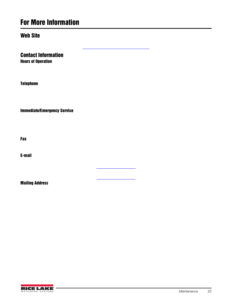 For more information | Rice Lake Retail Scales - MajorSlice 350M User Manual | Page 29 / 32