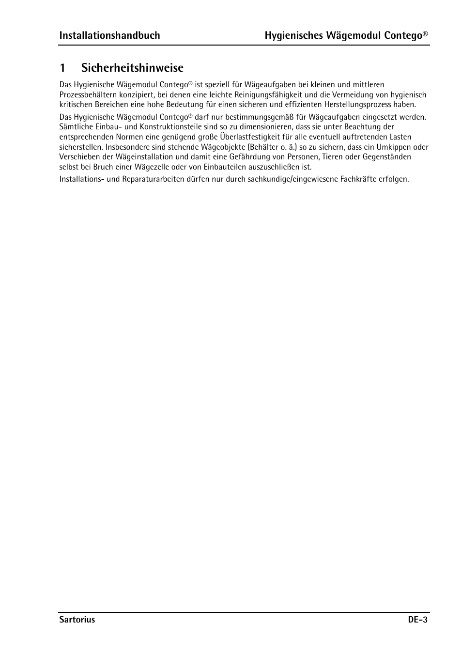 1 sicherheitshinweise, Sicherheitshinweise, 1sicherheitshinweise | Rice Lake Contego-Hygienic Weigh Module Kits, Lateral Cable Outlet User Manual | Page 35 / 96