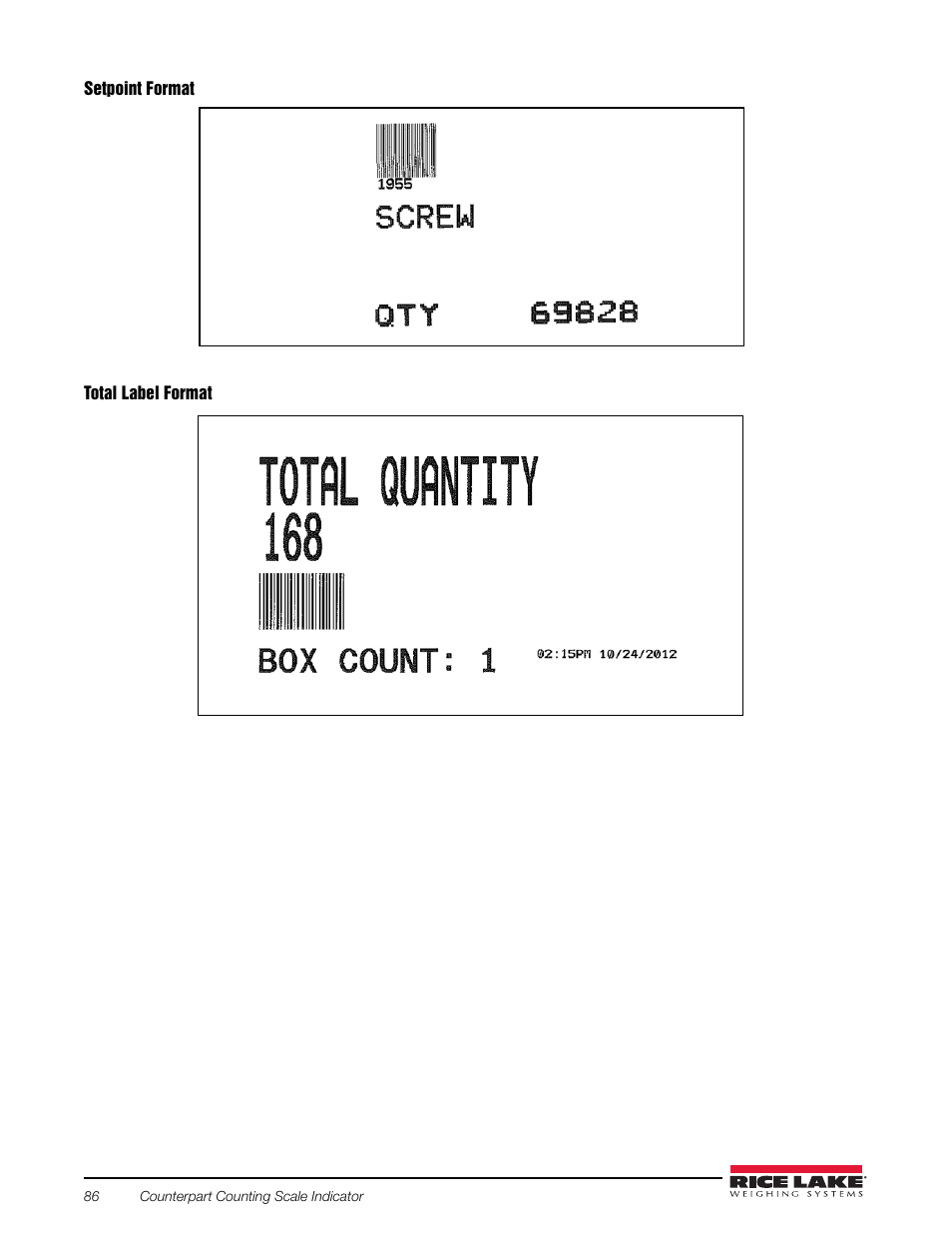 Rice Lake Counterpart Configurable Counting Indicator - Installation and Operation Manual V2.3 - Rev C User Manual | Page 92 / 112