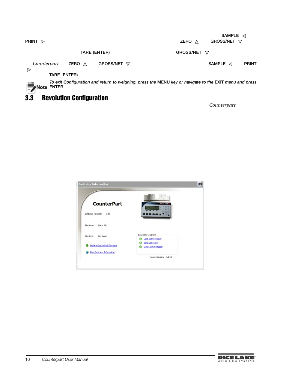 3 revolution configuration | Rice Lake Counterpart Configurable Counting Indicator - User Manual - Version 1.0 User Manual | Page 22 / 87