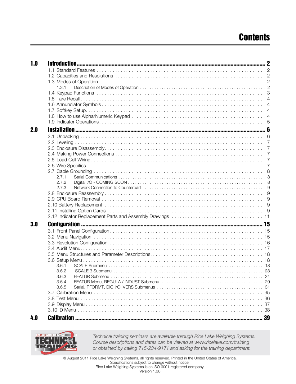 Rice Lake Counterpart Configurable Counting Indicator - User Manual - Version 1.0 User Manual | Page 3 / 87