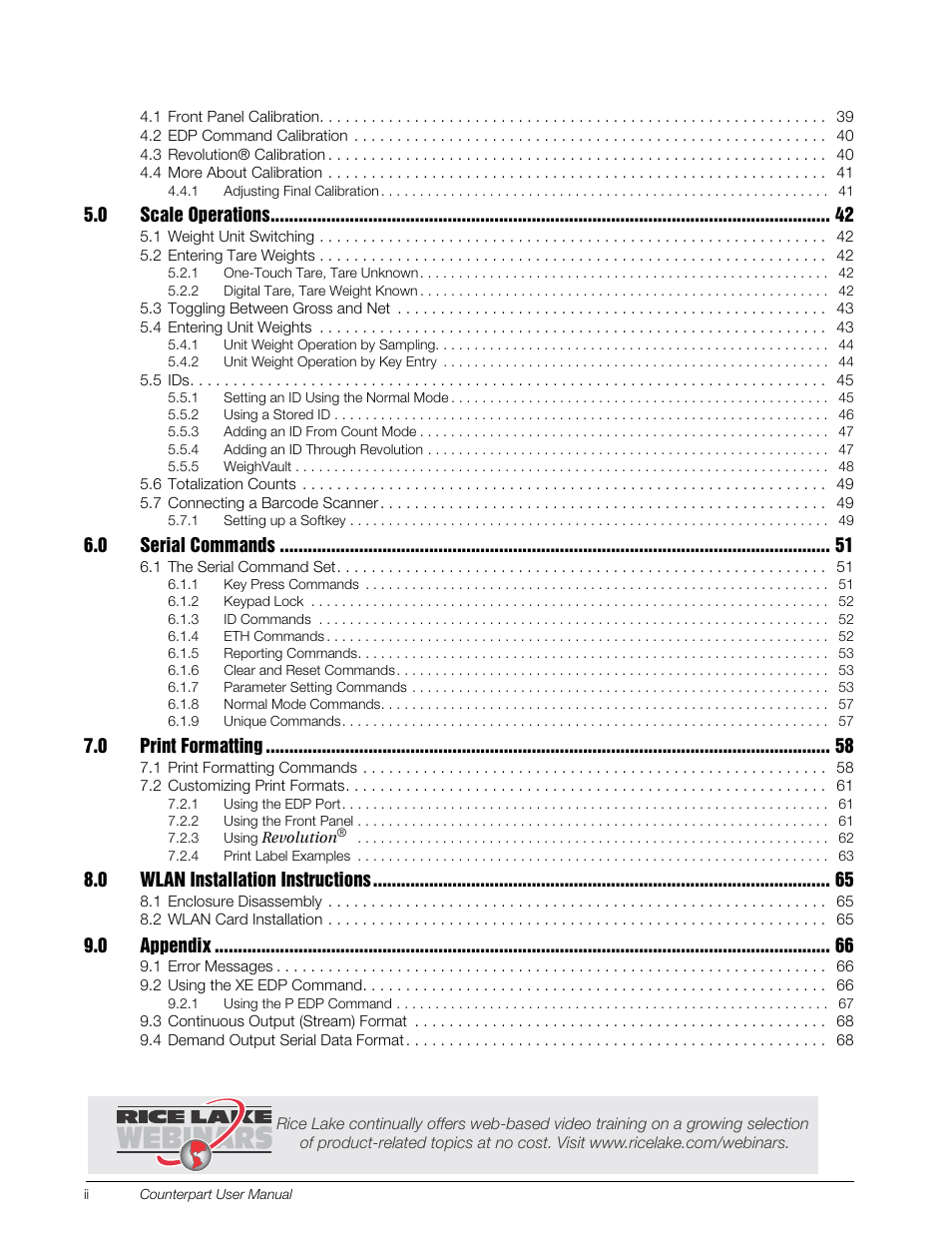 Rice Lake Counterpart Configurable Counting Indicator - User Manual - Version 1.0 User Manual | Page 4 / 87