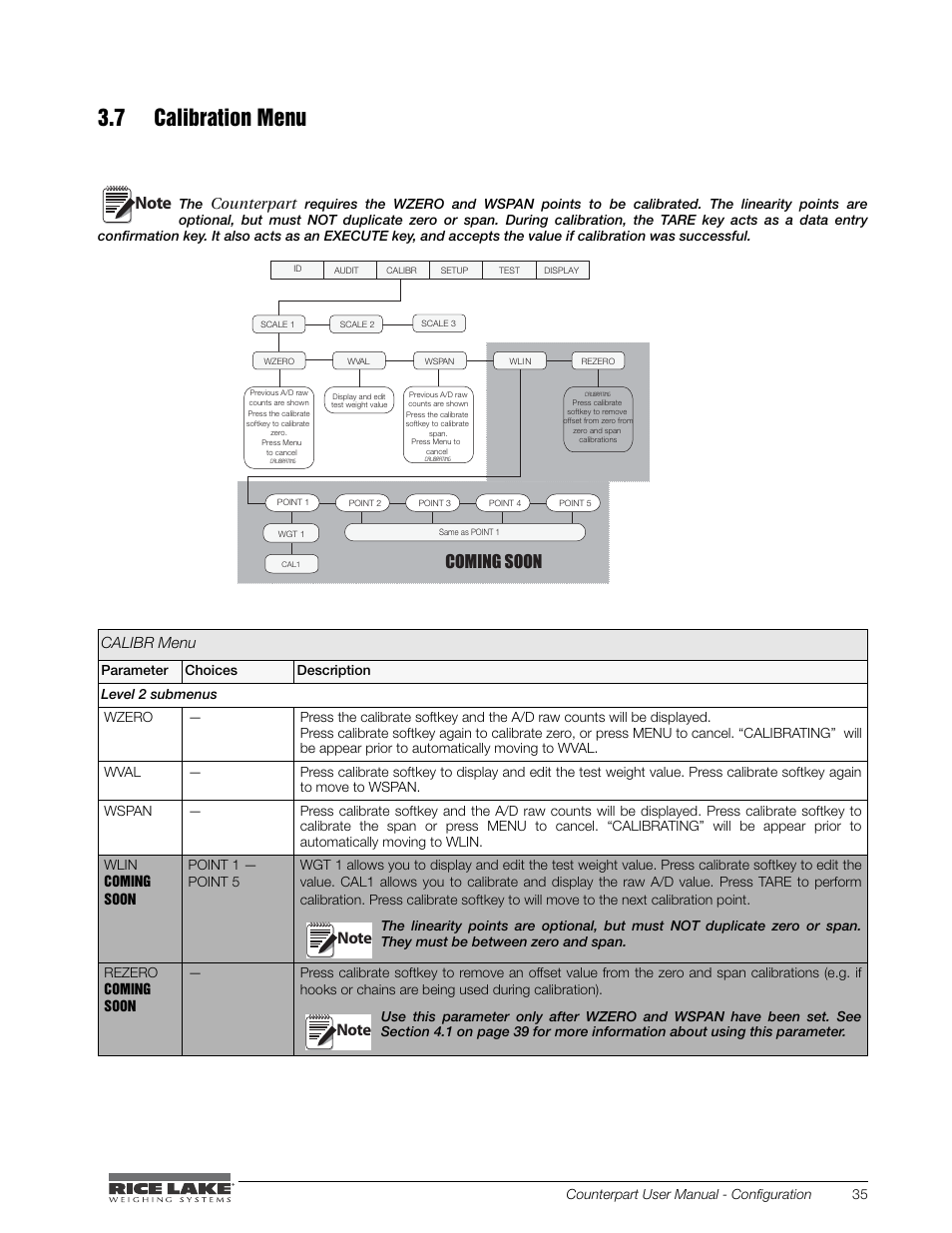 7 calibration menu, Figure 3-11 is an, Coming soon | Counterpart | Rice Lake Counterpart Configurable Counting Indicator - User Manual - Version 1.0 User Manual | Page 41 / 87