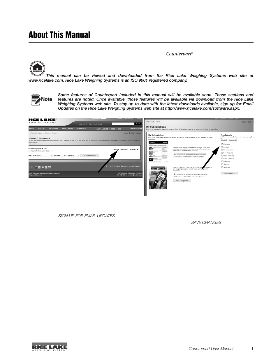 About this manual | Rice Lake Counterpart Configurable Counting Indicator - User Manual - Version 1.0 User Manual | Page 7 / 87