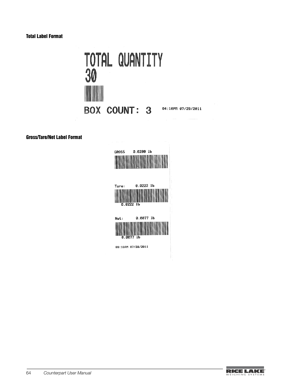 Rice Lake Counterpart Configurable Counting Indicator - User Manual - Version 1.0 User Manual | Page 70 / 87