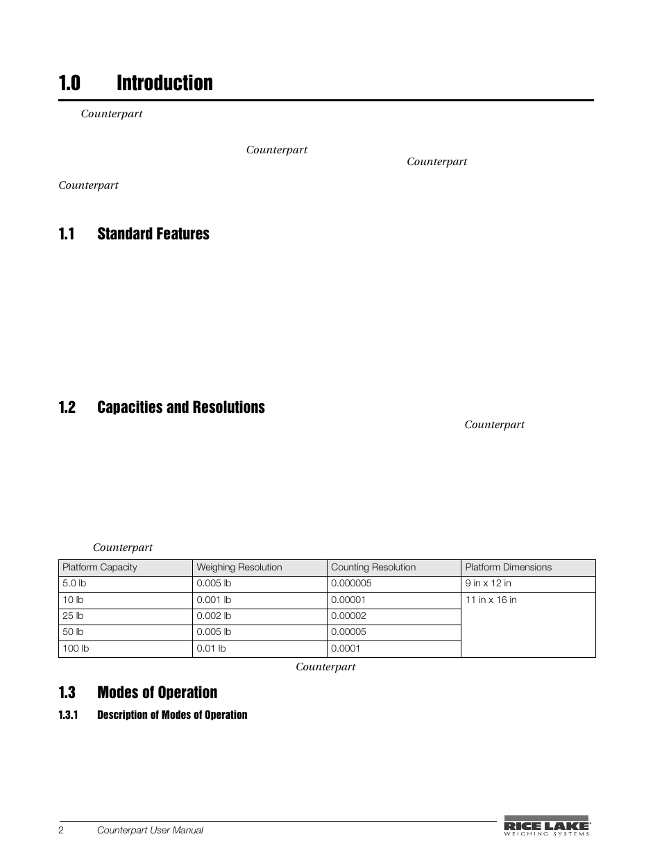 Rice Lake Counterpart Configurable Counting Indicator - User Manual - Version 1.0 User Manual | Page 8 / 87