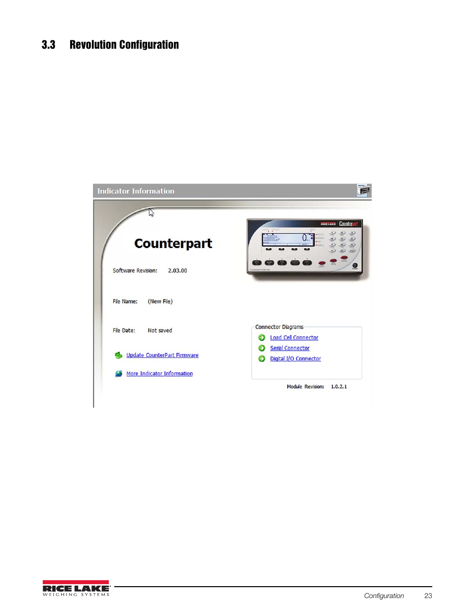 3 revolution configuration | Rice Lake Counterpart Configurable Counting Indicator - User Manual Rev. D - Version 2.4 User Manual | Page 29 / 112