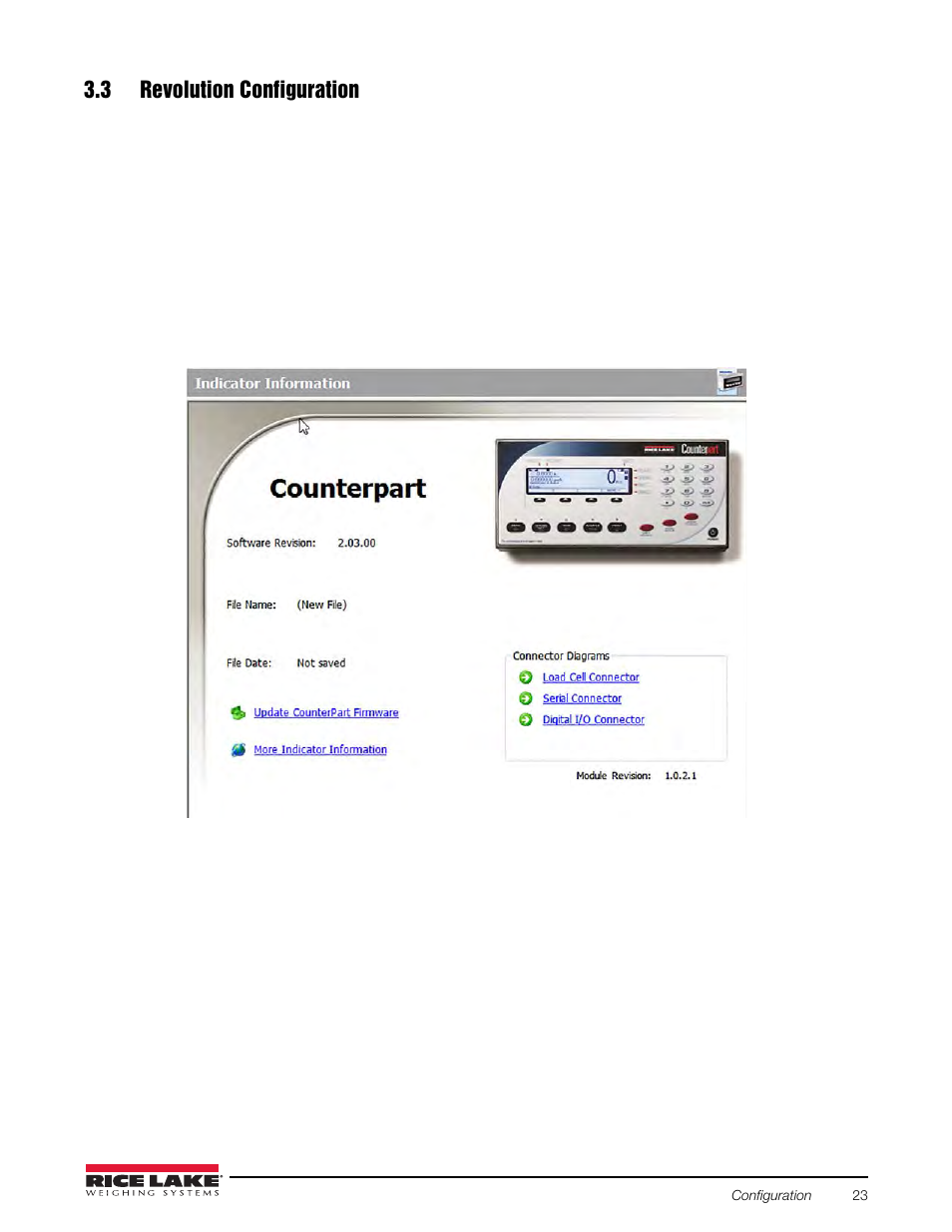 3 revolution configuration | Rice Lake Counterpart Configurable Counting Indicator - User Manual Rev. E - Version 2.5 User Manual | Page 29 / 112