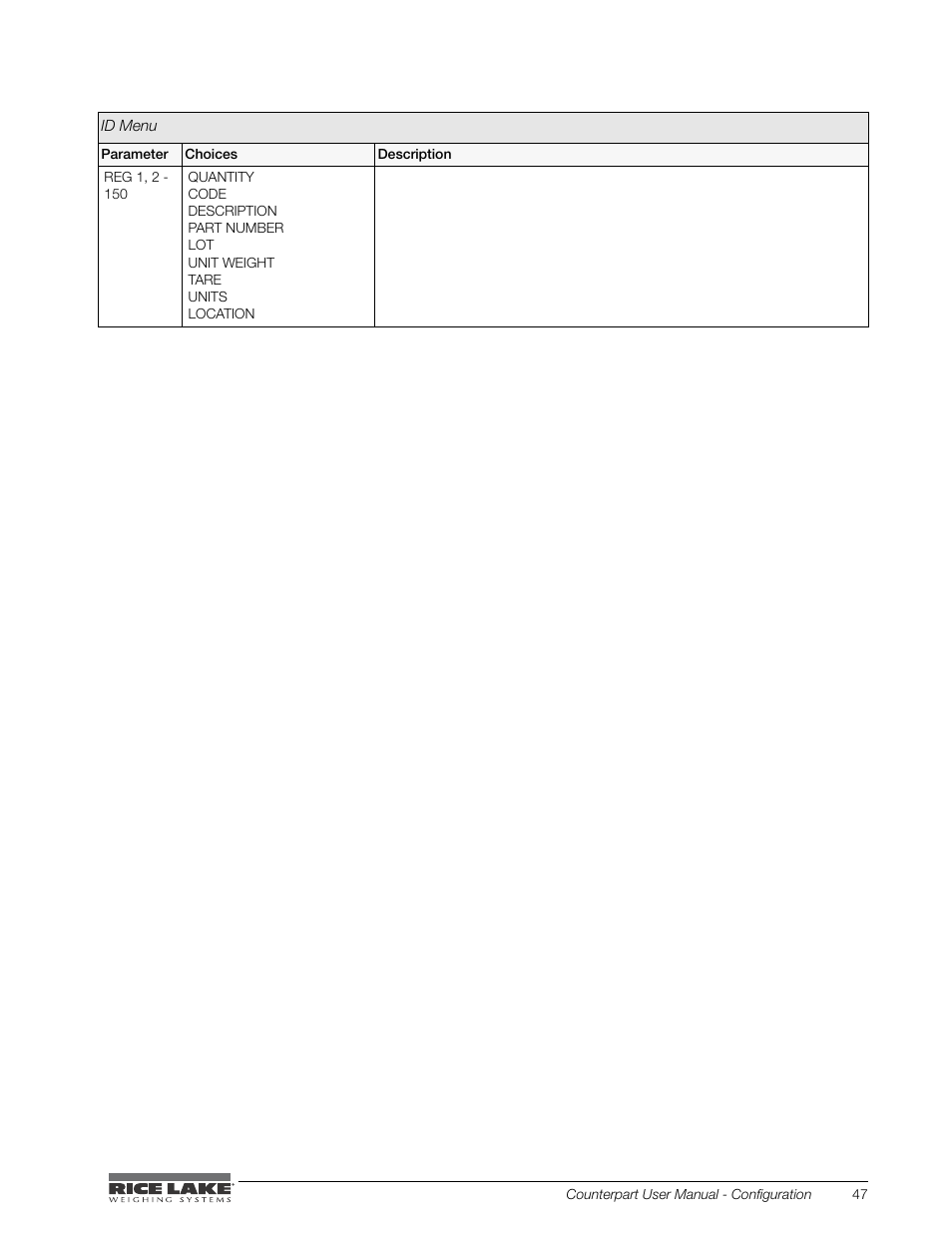 Rice Lake Counterpart Configurable Counting Indicator - User Manual - Version 2.0 User Manual | Page 53 / 98