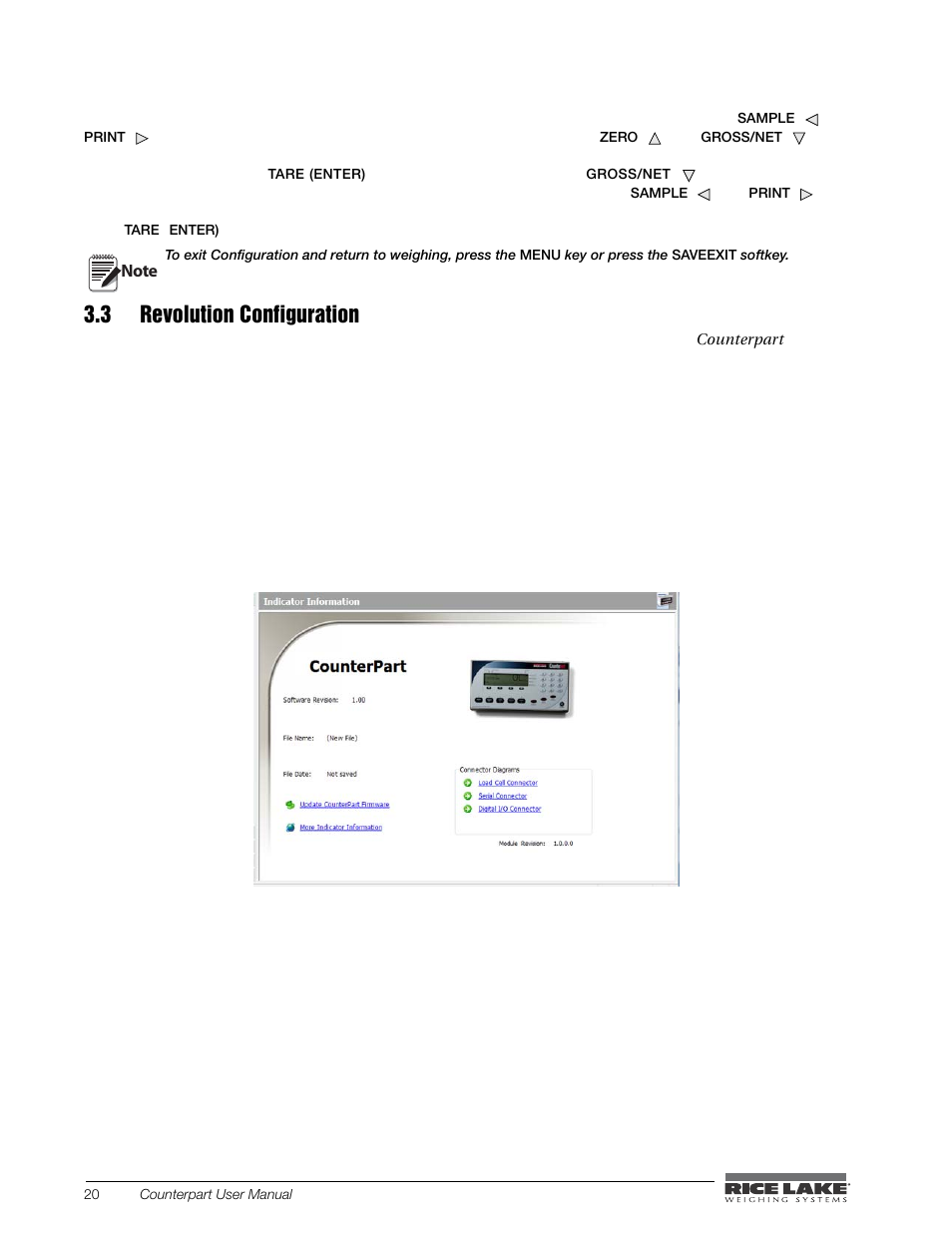 3 revolution configuration | Rice Lake Counterpart Configurable Counting Indicator - User Manual - Version 2.1 User Manual | Page 26 / 101