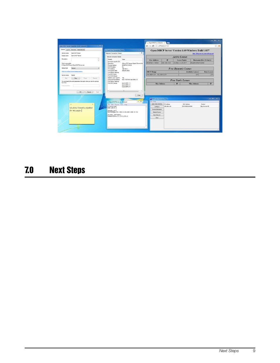 0 next steps, Next steps | Rice Lake MSI Crane Scales - Ethernet Option User Manual | Page 13 / 20