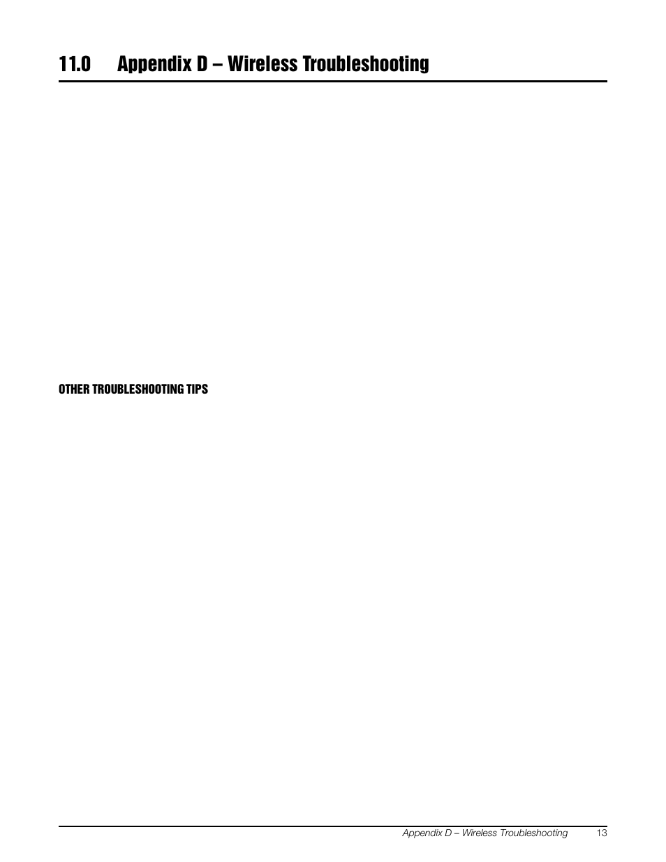 0 appendix d – wireless troubleshooting, Appendix d – wireless troubleshooting | Rice Lake MSI Crane Scales - Ethernet Option User Manual | Page 17 / 20