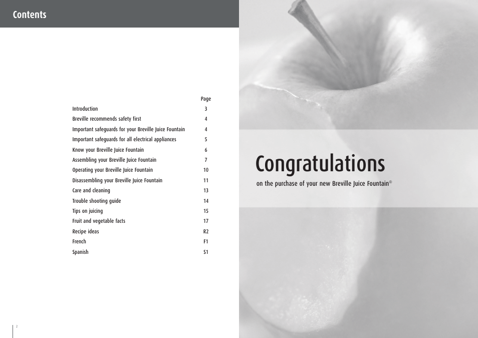 Breville BJE200XL User Manual | Page 2 / 54
