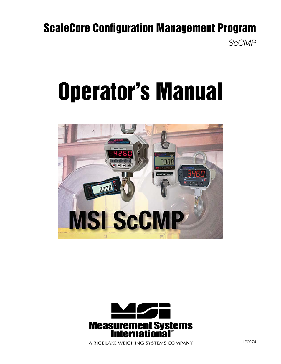 Rice Lake MSI-8000 RF Remote Display - ScaleCore Configuration Management Program (ScCMP) User Manual | 44 pages