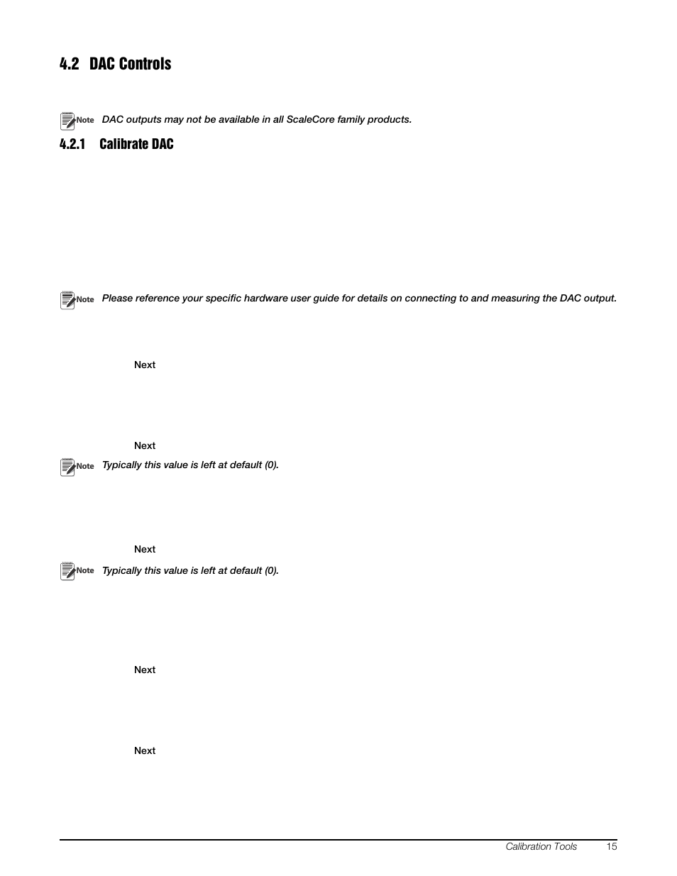 2 dac controls, 1 calibrate dac, Calibrate dac | Rice Lake MSI-8000 RF Remote Display - ScaleCore Configuration Management Program (ScCMP) User Manual | Page 19 / 44