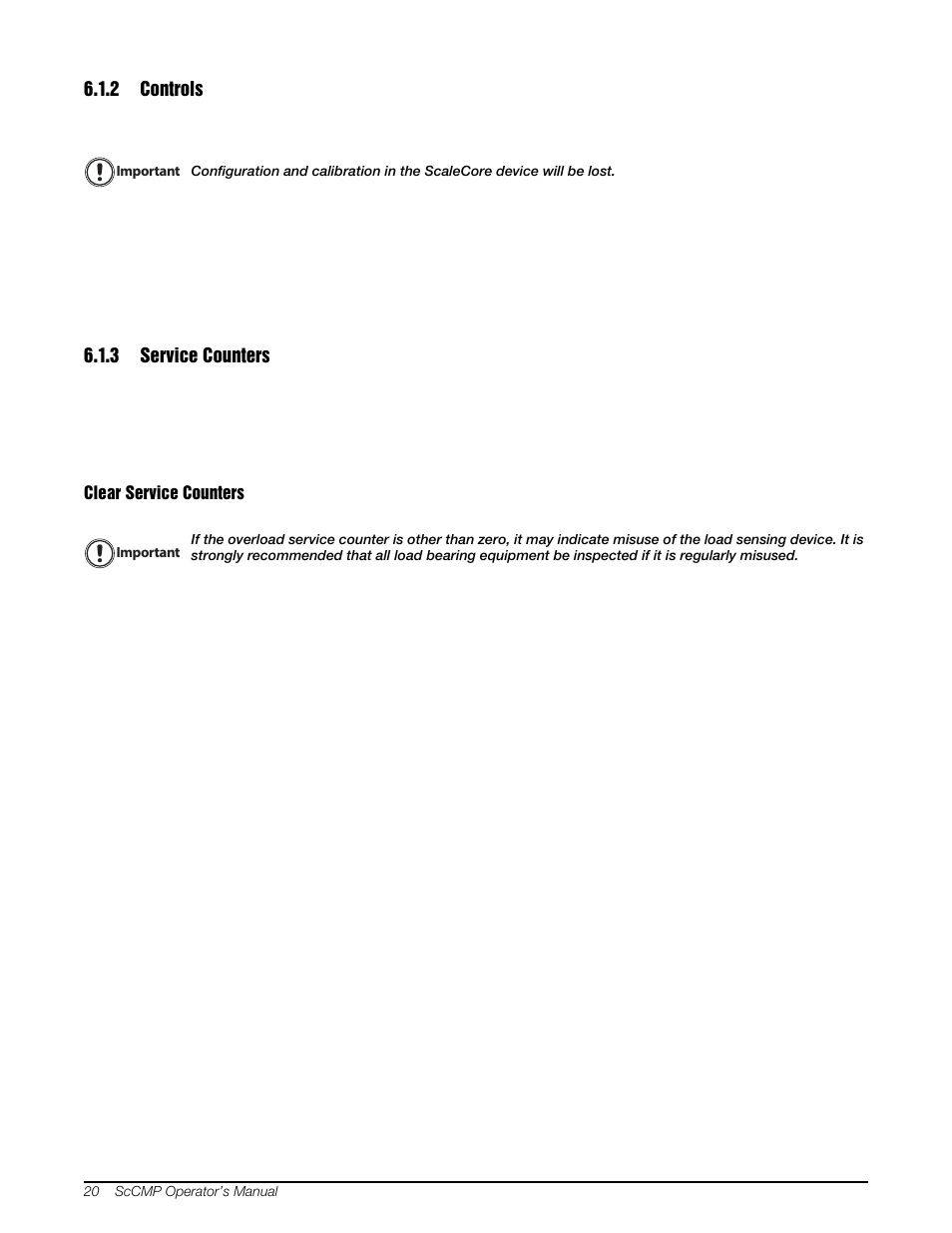 2 controls, 3 service counters, Controls | Service counters | Rice Lake MSI-8000 RF Remote Display - ScaleCore Configuration Management Program (ScCMP) User Manual | Page 24 / 44