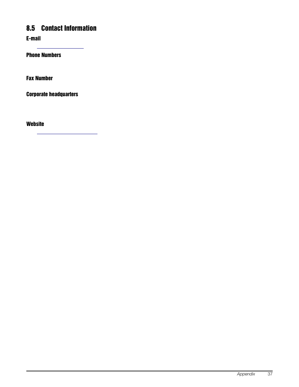 5 contact information | Rice Lake MSI-8000 RF Remote Display - ScaleCore Configuration Management Program (ScCMP) User Manual | Page 41 / 44