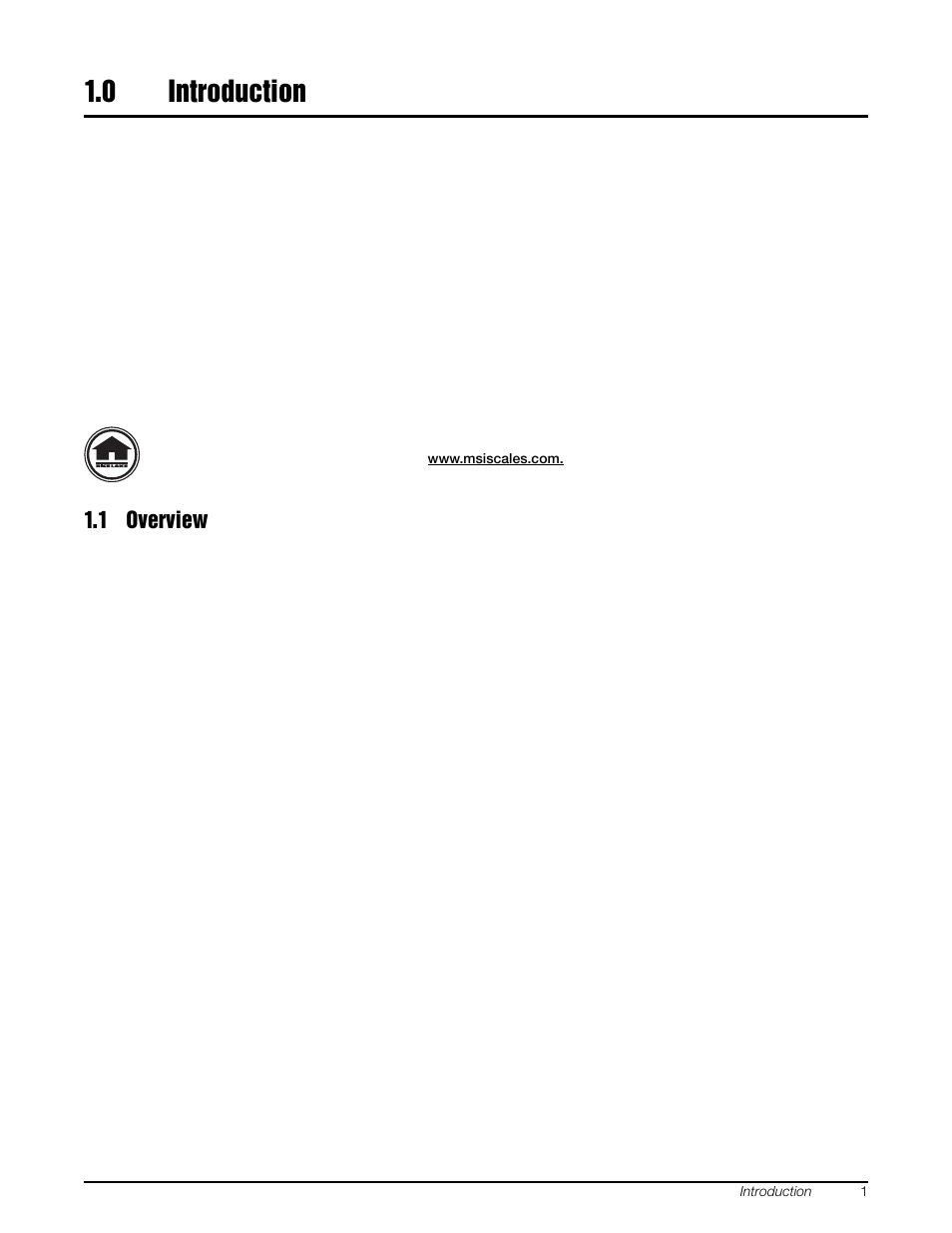 0 introduction, 1 overview, Introduction | Rice Lake MSI-8000 RF Remote Display - ScaleCore Configuration Management Program (ScCMP) User Manual | Page 5 / 44