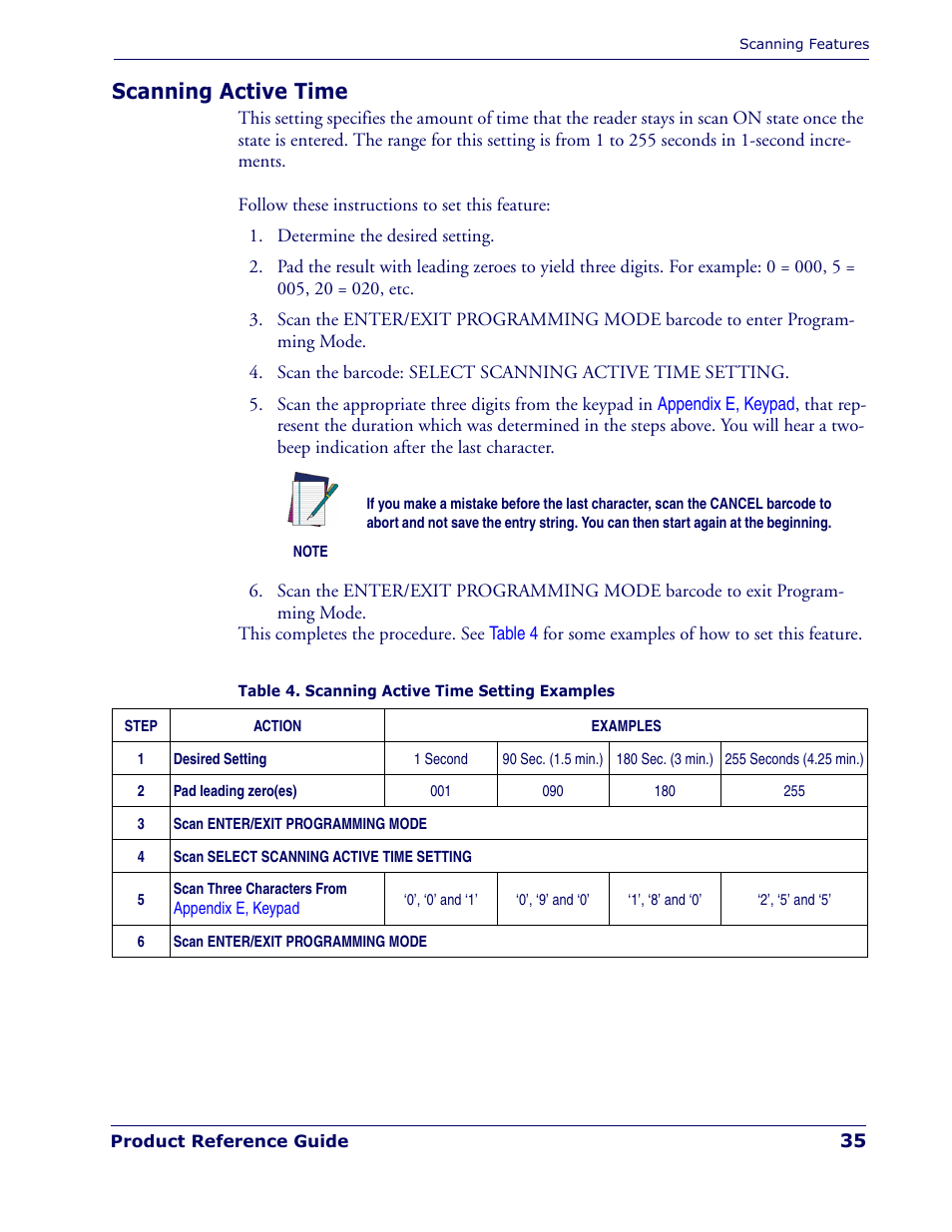 Scanning active time, Has elapsed, Has el | Has elapsed or the trigger has be | Rice Lake Datalogic PowerScan PD7100 Series Laser Scanner User Manual | Page 43 / 324