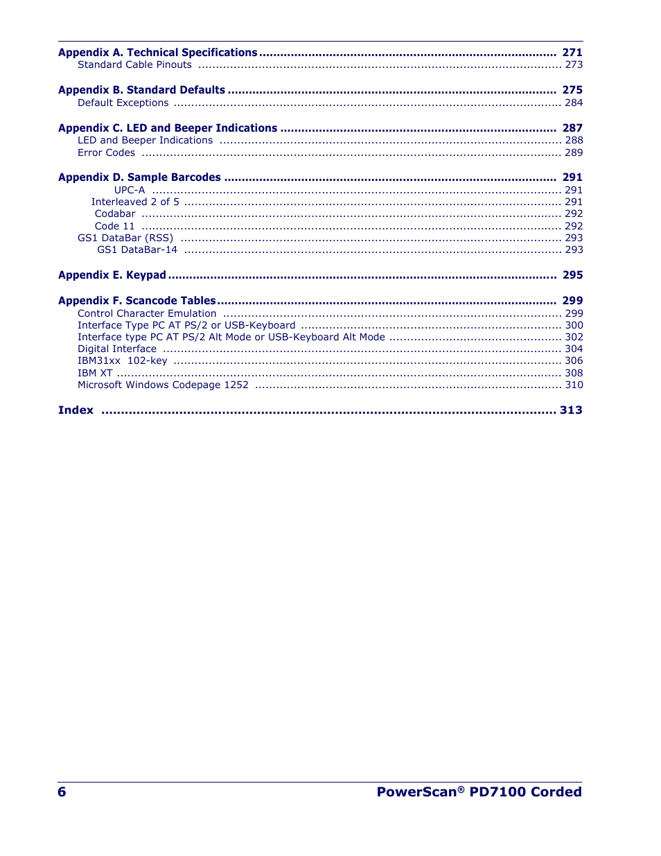 Rice Lake Datalogic PowerScan PD7100 Series Laser Scanner User Manual | Page 8 / 324