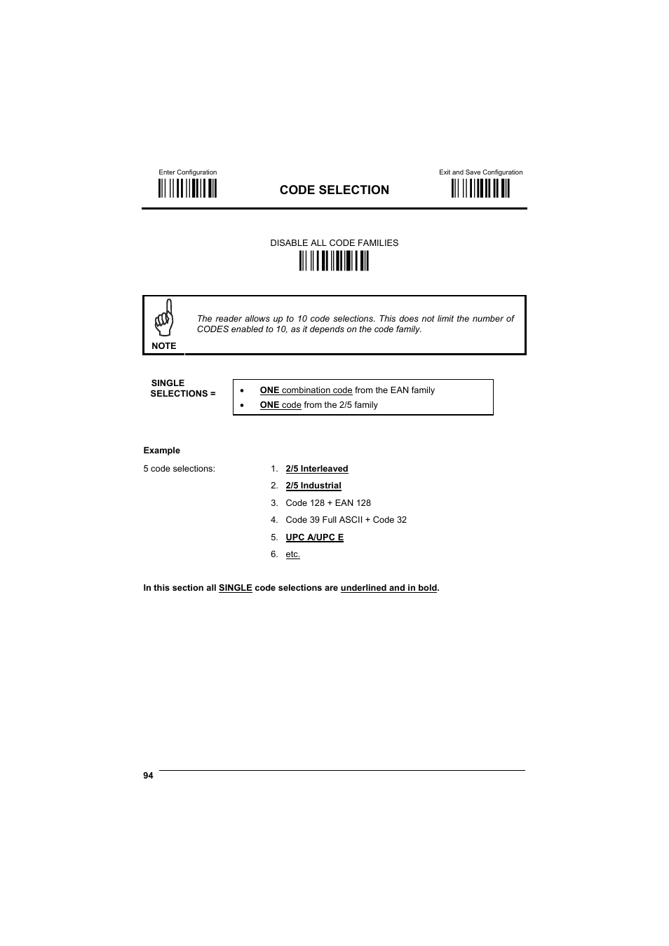 М$+;о, М$-?о, Мaz0го | Code selection | Rice Lake Datalogic PowerScan RF 8000 Series Laser Scanner User Manual | Page 102 / 212