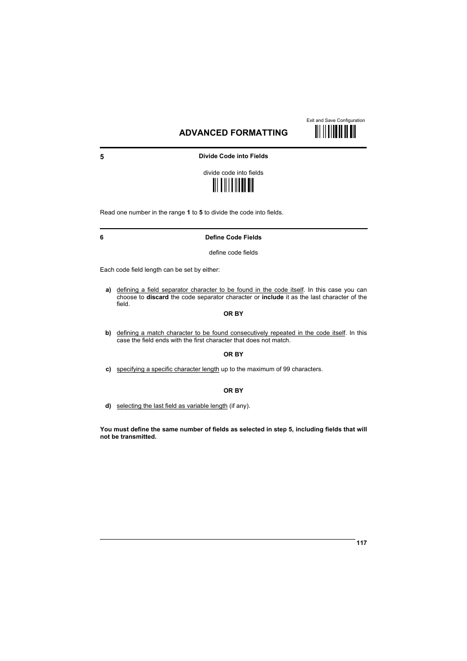 М$-?о, Мhf.о, Advanced formatting | Rice Lake Datalogic PowerScan RF 8000 Series Laser Scanner User Manual | Page 125 / 212