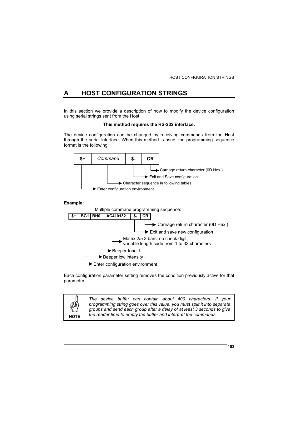 A usi, Ahost configuration strings | Rice Lake Datalogic PowerScan RF 8000 Series Laser Scanner User Manual | Page 191 / 212