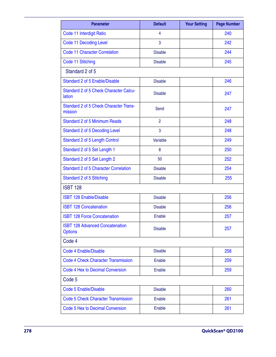 Rice Lake Datalogic QuickScan QD2100 Linear Imager Hand-held Scanner User Manual | Page 286 / 320