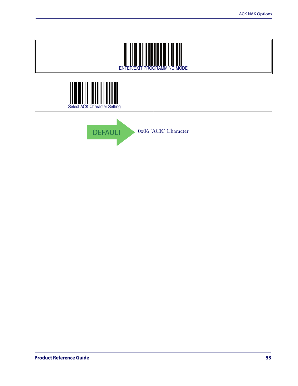 Default | Rice Lake Datalogic QuickScan QD2100 Linear Imager Hand-held Scanner User Manual | Page 61 / 320