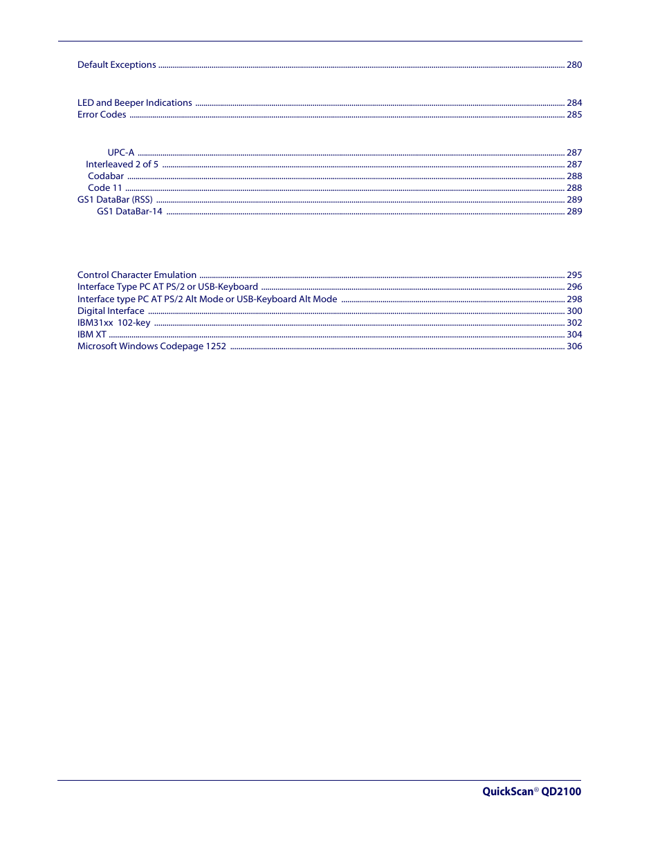 Rice Lake Datalogic QuickScan QD2100 Linear Imager Hand-held Scanner User Manual | Page 8 / 320