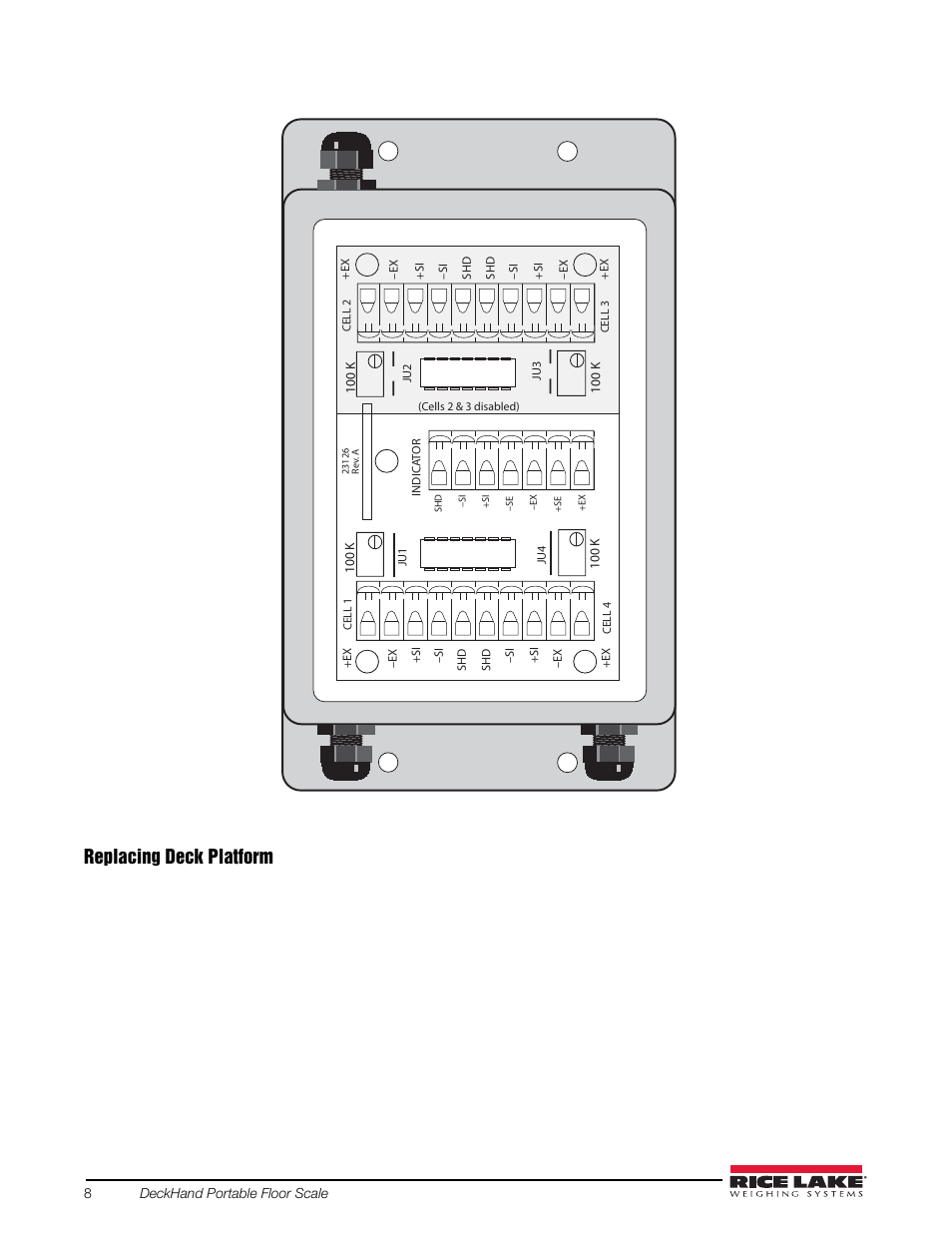 Replacing deck platform | Rice Lake DeckHand/DeckHand Rough-n-Ready System User Manual | Page 12 / 22