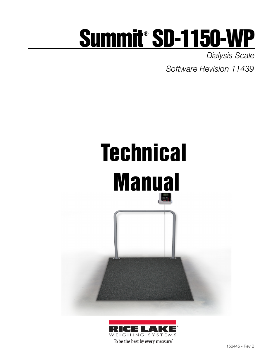 Rice Lake Dialysis Scale - SD-1150-WP User Manual | 38 pages