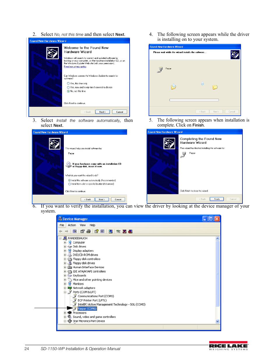 Rice Lake Dialysis Scale - SD-1150-WP User Manual | Page 28 / 38