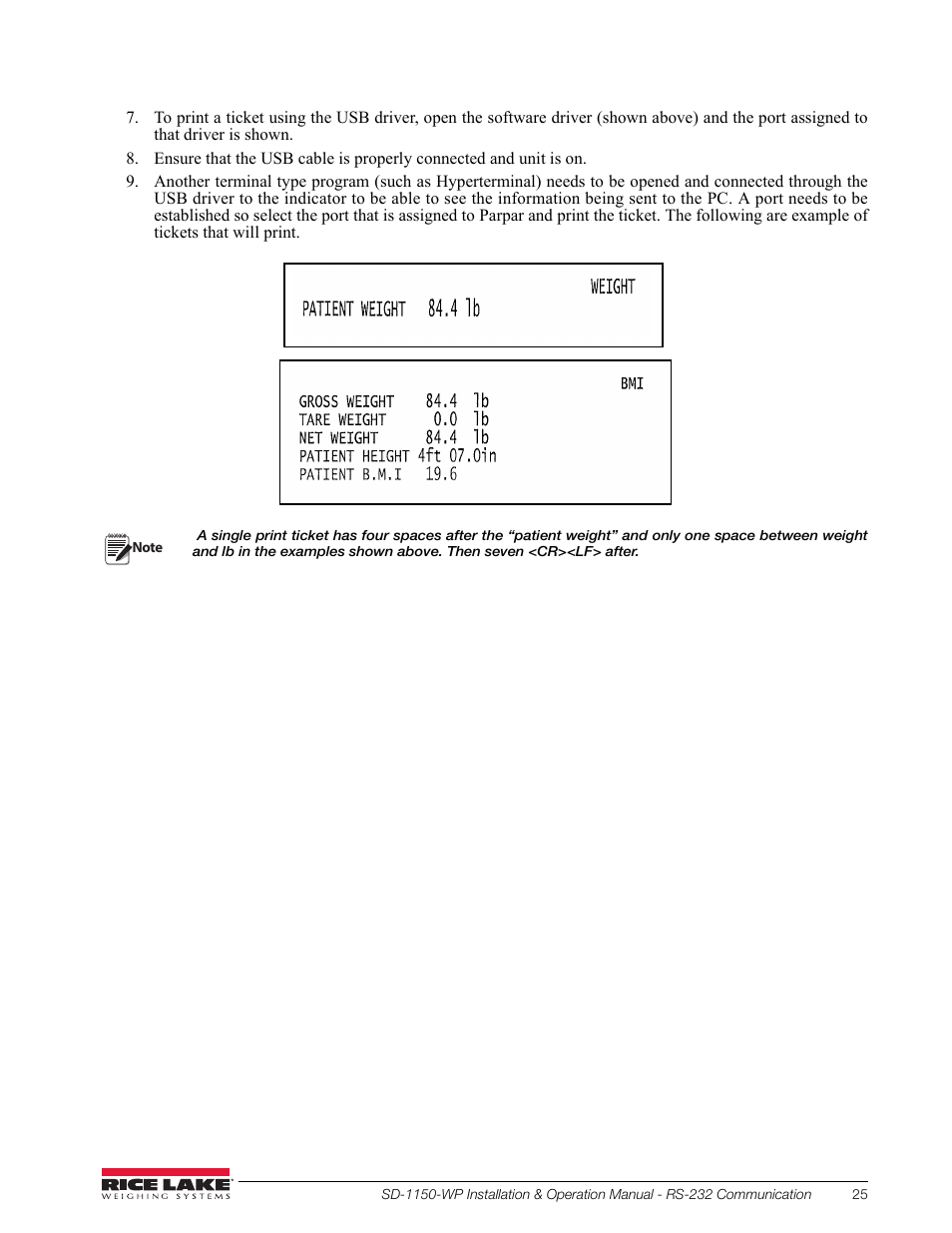 Rice Lake Dialysis Scale - SD-1150-WP User Manual | Page 29 / 38