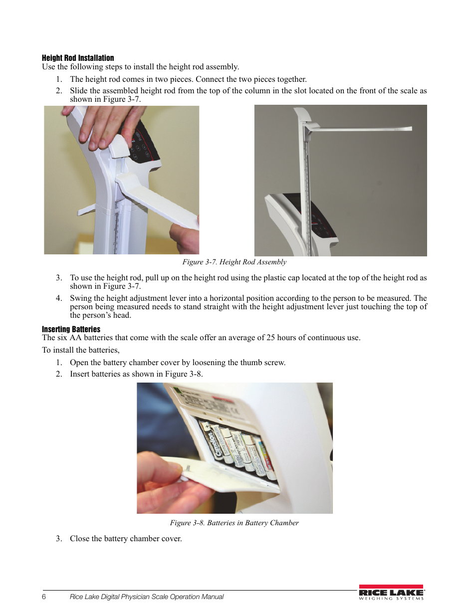 Rice Lake RL150-10-5 Digital Physician Scale Operation Instructions User Manual | Page 10 / 24