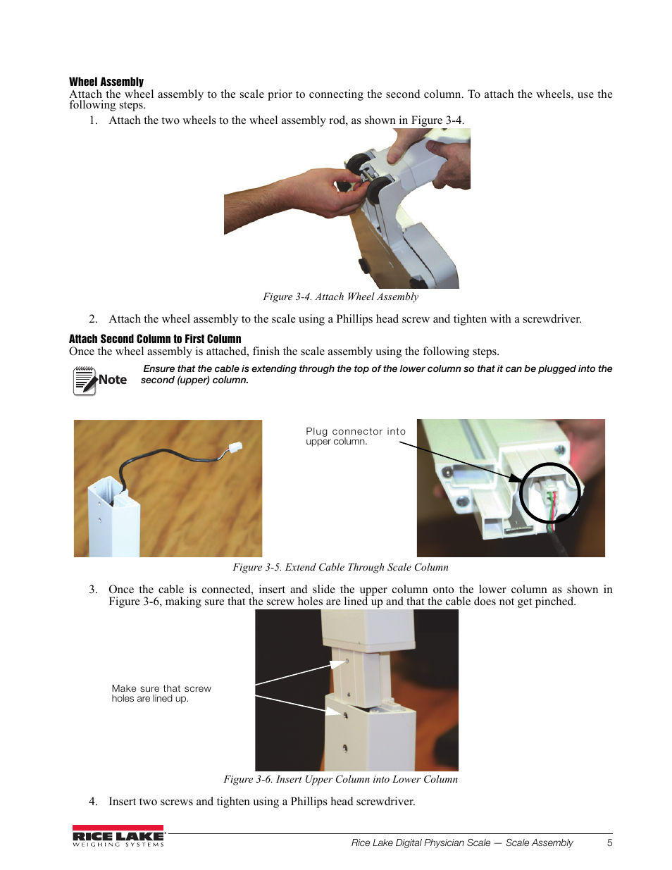 Rice Lake RL150-10-5 Digital Physician Scale Operation Instructions User Manual | Page 9 / 24