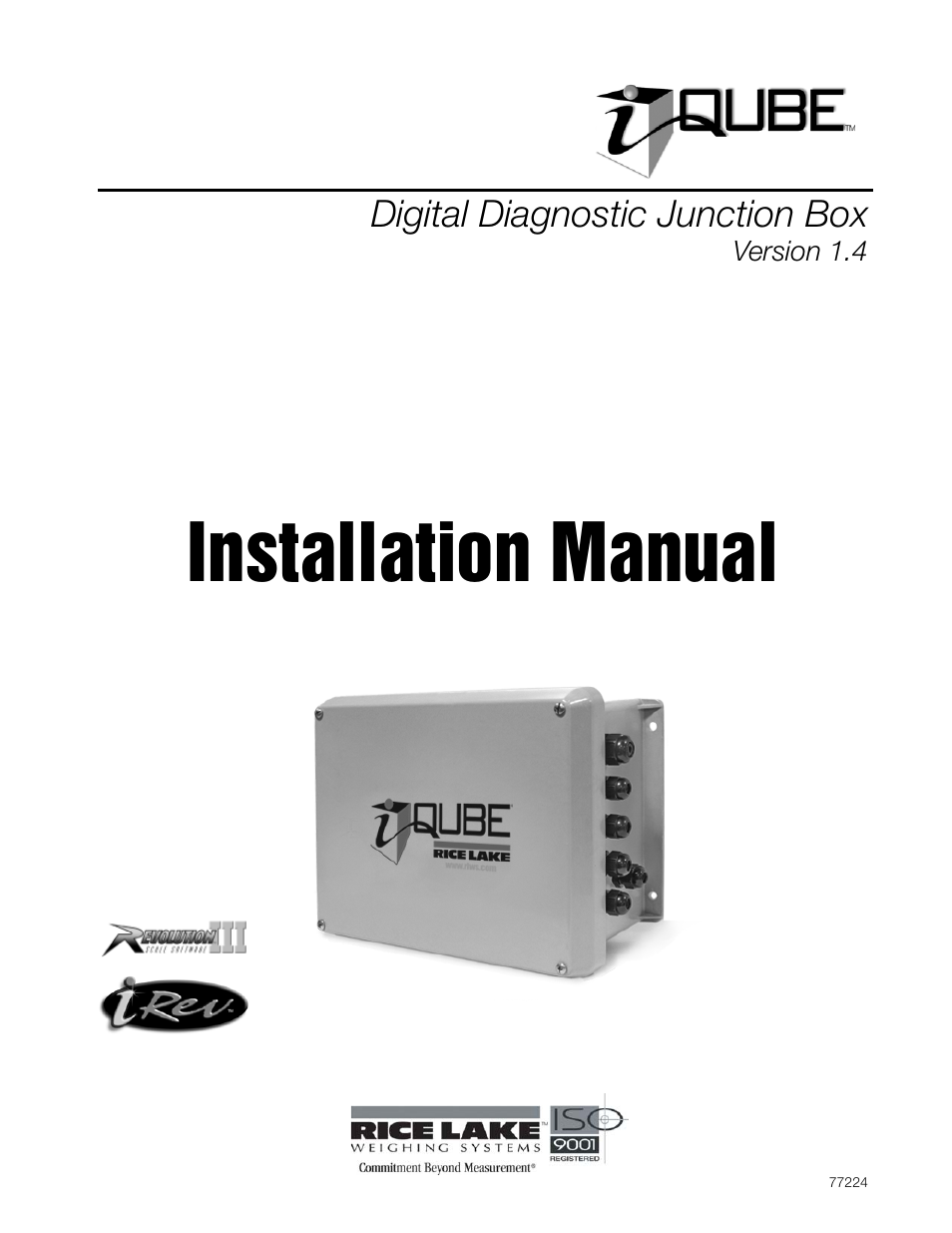 Rice Lake Digital/Diagnostic - iQube User Manual | 54 pages