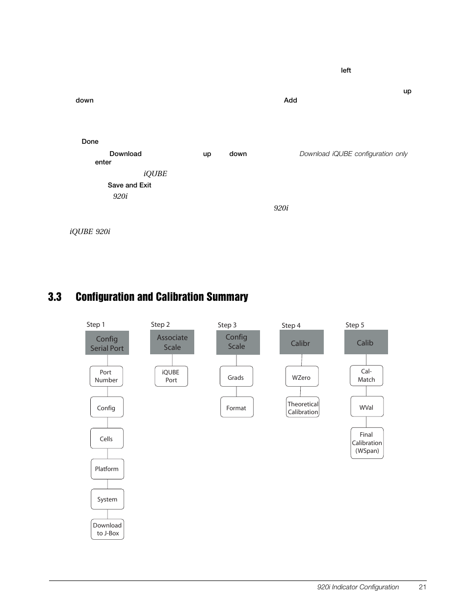 3 configuration and calibration summary | Rice Lake Digital/Diagnostic - iQube User Manual | Page 24 / 54