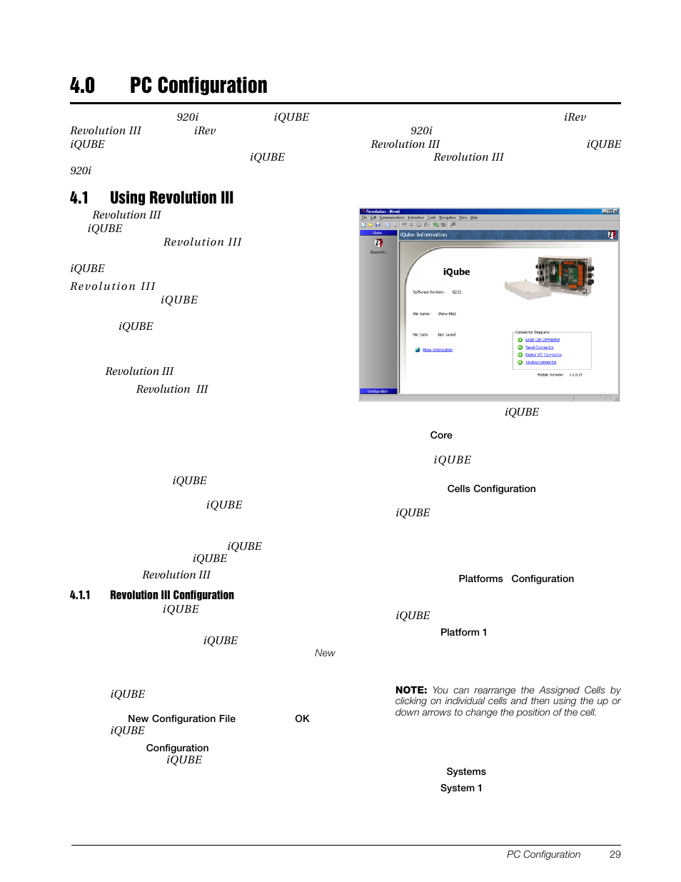 0 pc configuration, 1 using revolution iii, 1 revolution iii configuration | Pc configuration, Revolution iii configuration | Rice Lake Digital/Diagnostic - iQube User Manual | Page 32 / 54