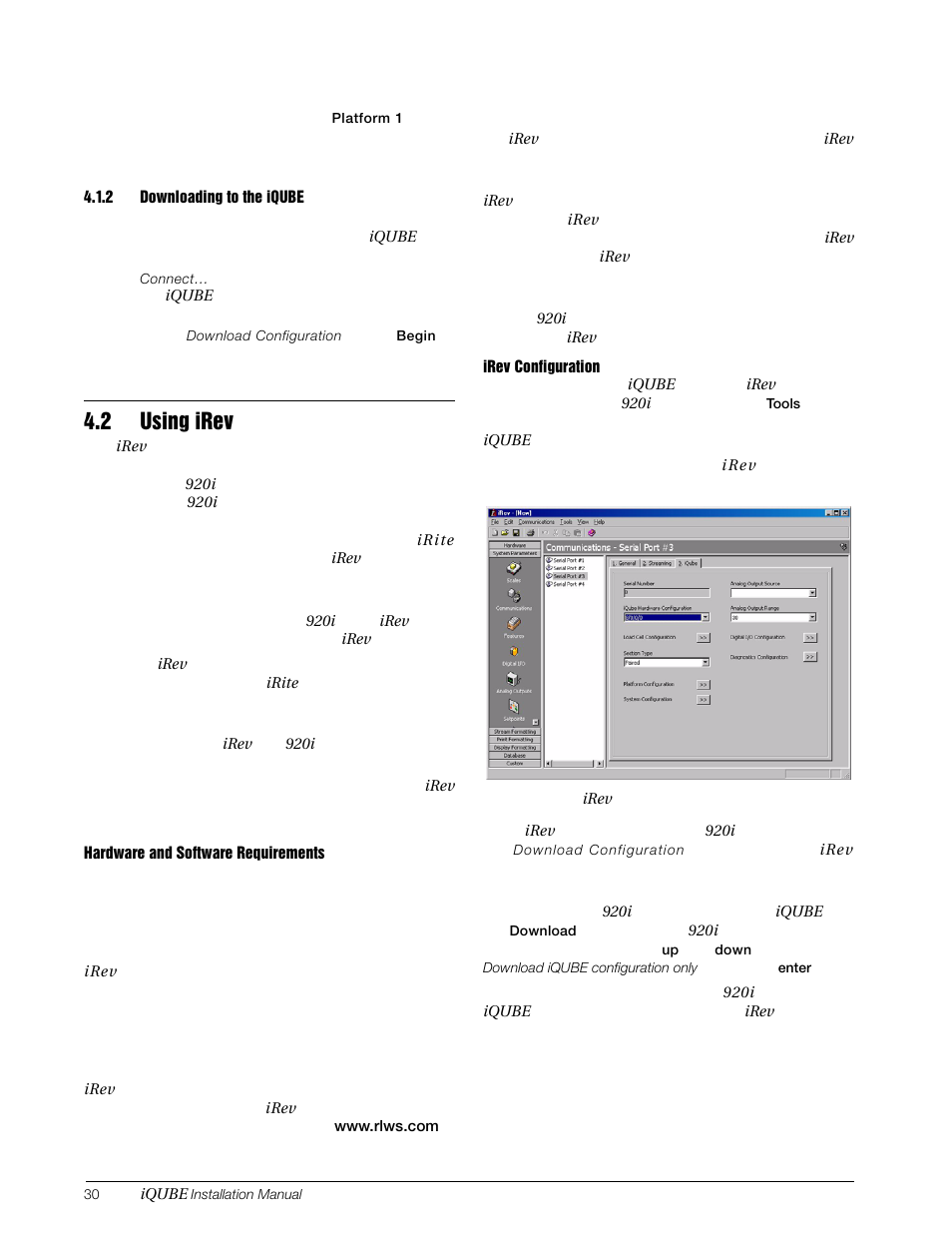 2 downloading to the iqube, 2 using irev, Downloading to the iqube | Rice Lake Digital/Diagnostic - iQube User Manual | Page 33 / 54
