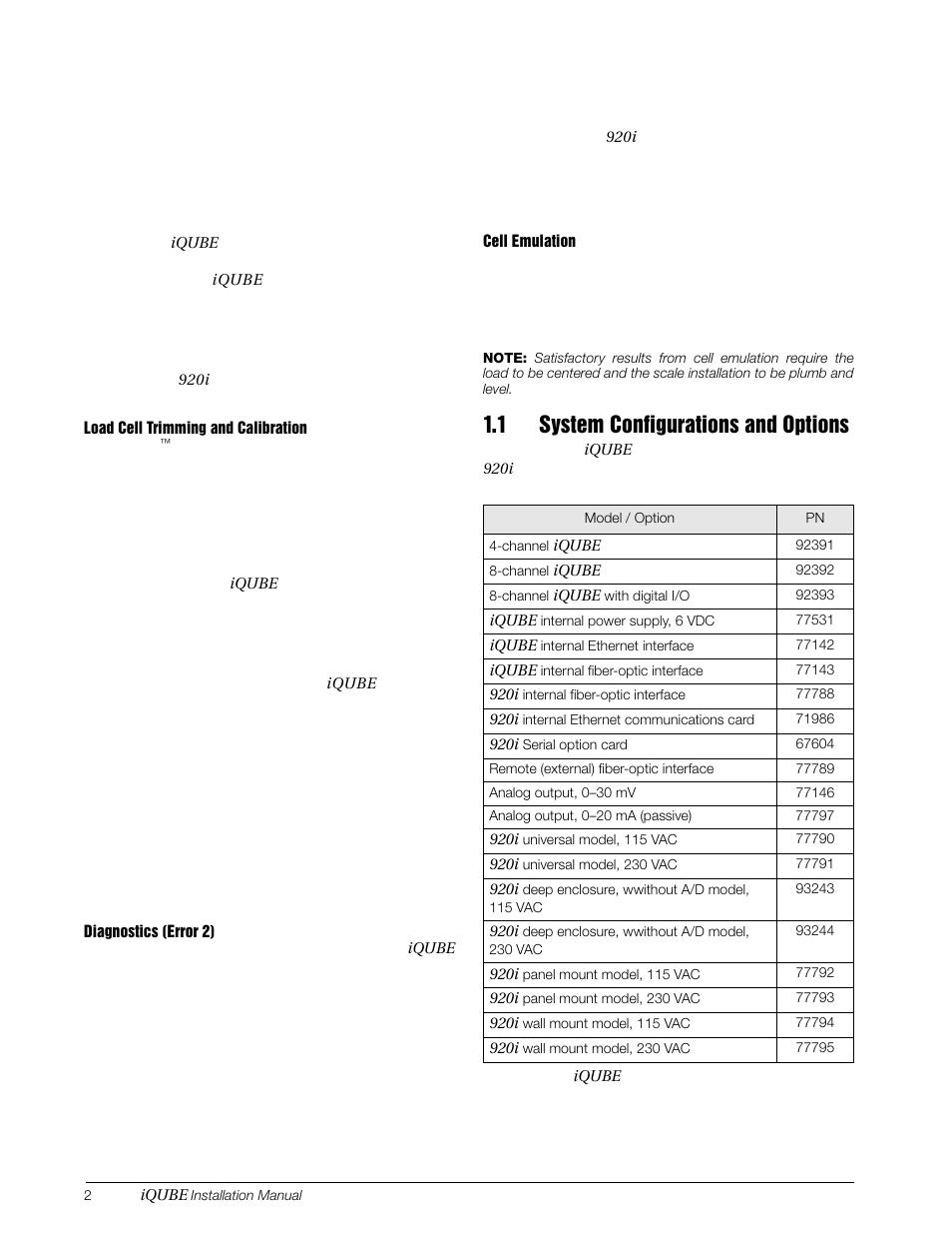 1 system configurations and options | Rice Lake Digital/Diagnostic - iQube User Manual | Page 5 / 54