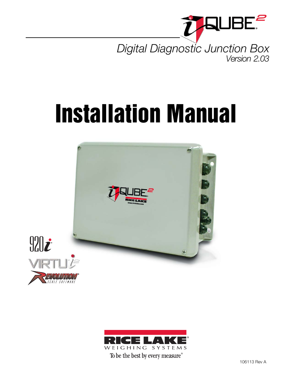 Rice Lake iQUBE2 Digital Diagnostic Junction Box User Manual | 72 pages